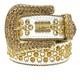Bb Simon Belt Lavasan White Gold 100% Authentic Size 28 44