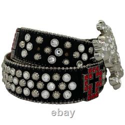 BB Simon Belt Red Skull 100% Authentic Size 28 44