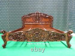 BESPOKE USA King size Mahogany french Rococo bed designer baroque furniture