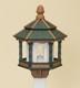 Bird Feeder Amish Handmade Recycled Poly Hexagon Green Cedar & White 5lb Usa
