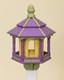 Bird Feeder Amish Handmade Recycled Poly Hexagon Purple Lime & Yellow 5lb