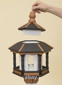 BIRD FEEDER Amish Handmade Recycled Poly Hexagon Purple Lime & Yellow 5LB