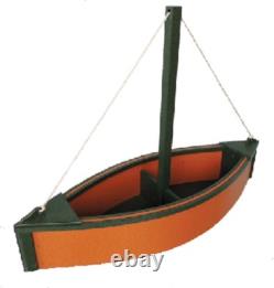 BOAT PLANTER Nautical Flower Box 100% Recycled Poly in 14 Colors Amish USA