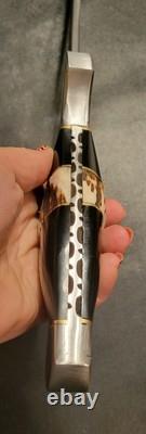 Badass Blades Custom 18.0 D2 Steel Hunting Bowie Knife Antler Handle- BA730