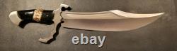 Badass Blades Custom 18.0 D2 Steel Hunting Bowie Knife Antler Handle- BA730