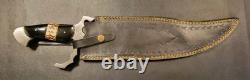 Badass Blades Custom 18.0 D2 Steel Hunting Bowie Knife Antler Handle- BA730