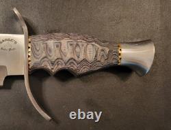 Badass Blades Handmade 18.0 D2 Steel Hunting Knife Exotic Wood Handle- BA727
