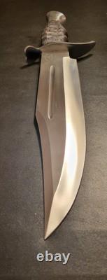 Badass Blades Handmade 18.0 D2 Steel Hunting Knife Exotic Wood Handle- BA727