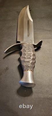 Badass Blades Handmade 18.0 D2 Steel Hunting Knife Exotic Wood Handle- BA727