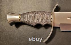 Badass Blades Handmade 18.0 D2 Steel Hunting Knife Exotic Wood Handle- BA727