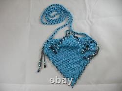 Beaded Evening Bag 6 x 6 with 39 Shoulder Strap Purse Hand Made in the USA
