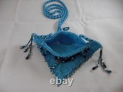 Beaded Evening Bag 6 x 6 with 39 Shoulder Strap Purse Hand Made in the USA