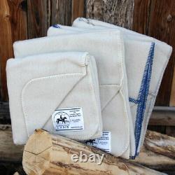 Bed Blanket Organic Wool Solid Ivory Hand Made Natural Eco USA Chemical Free