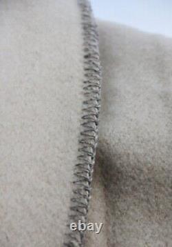 Bed Blanket Organic Wool Solid Ivory Hand Made Natural Eco USA Chemical Free