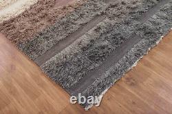 Beldon Rug USA 5'x8' Multi Brown Handmade Flat weave Dhurry Woolen Rugs & Carpet