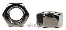 Black Chrome Plated Steel Hex Finish Nuts USA Made Hex Nuts 1/4 through 7/16