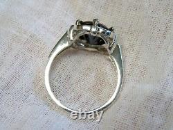 Black Lab-Created Moissanite 925 Sterling Silver Ring 3.87ct USA Made Size 8.25