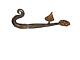 Blacksmith Made Hand Forged Hook Flower With A Leaf (guilded)