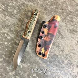 Blue Wasp Knives USA custom handmade outdoors bushcraft knife, EDC carbon steel