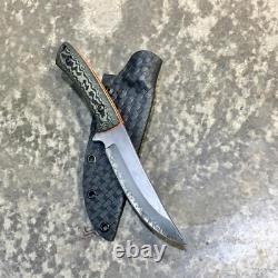Blue Wasp Knives USA custom handmade outdoors bushcraft knife, EDC carbon steel