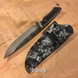 Blue Wasp Knives USA custom handmade outdoors bushcraft knife, EDC carbon steel