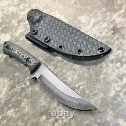 Blue Wasp Knives USA custom handmade outdoors bushcraft knife, EDC carbon steel