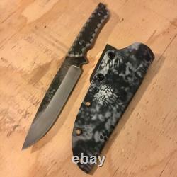 Blue Wasp Knives USA custom handmade outdoors bushcraft knife, EDC carbon steel