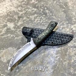 Blue Wasp Knives USA custom handmade outdoors bushcraft knife, EDC carbon steel