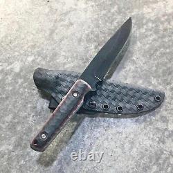 Blue Wasp knives USA custom handmade outdoors hunting knife carbon steel, EDC