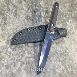 Blue Wasp knives USA custom handmade outdoors hunting knife carbon steel, EDC