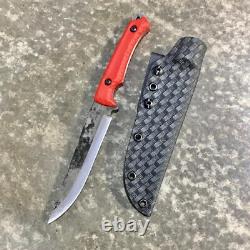 Blue Wasp knives USA custom handmade outdoors hunting knife carbon steel, EDC