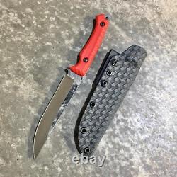 Blue Wasp knives USA custom handmade outdoors hunting knife carbon steel, EDC