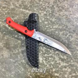 Blue Wasp knives USA custom handmade outdoors hunting knife carbon steel, EDC