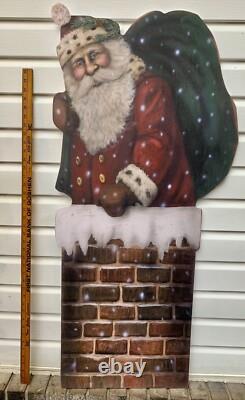 Boardwalk Originals 46 Santa In Chimney Made in the USA Hand Signed/Dated 2024