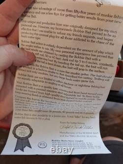 Bobbie Bait Fishing Lure Limited Edition 430 Of 500 Autographed Hand Made USA