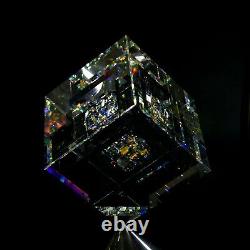 Bold Whisper Glass Art Cube Sculpture by Jon Kuhn Crystal Chihuly Jack Storms