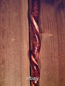Brass HAME handle walking stick cane vine spiraled shaft custom made in the USA