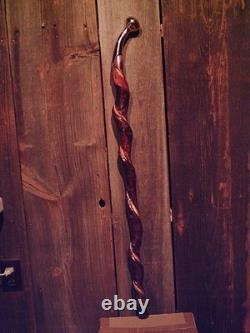 Brass HAME handle walking stick cane vine spiraled shaft custom made in the USA