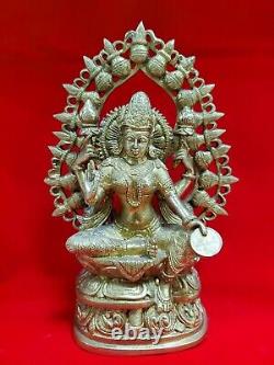 Brass lakshmi /Laxmi devi 10.5 inches tall hand made statue USA Seller fast ship