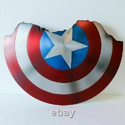 Broken Shield of Captain America Metal Prop Replica Avengers Endgame Shield Gift