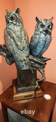 Bronze Sculture Ken Rowe Owl Rise of the Hunters Moon Masters (pre-owned) 1/35