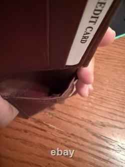 Brown Bi-Fold Wallet Genuine Leather, Made in USA Hand Made By Brand 64 In Texas