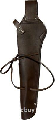 Brown USA-made ROSSI RANCH hand leather scabbard holster with shotgun leg holste