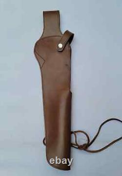 Brown USA-made ROSSI RANCH hand leather scabbard holster with shotgun leg holste
