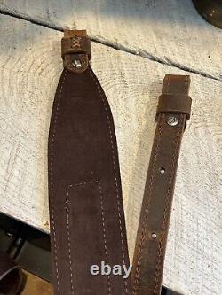 Buffalo Leather Rifle Sling Handmade Strap Personalized Made in USA