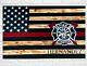 Burned Wood American Flag / Firefighter Flag Custom Made-free Personalization