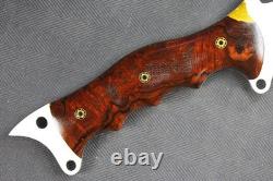 Busse Custom Anniversary MoJo. 255 Satin, Full Desert Ironwood Handle withsheath