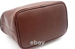 COACH Vintage Hand bag Made in USA Full Grain Leather Brown 8636h