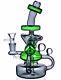 Cool 9 Ufo Recycler Bong Glass Water Pipe Alien Hookah Bubbler Green Usa