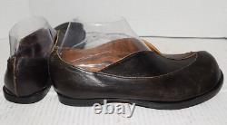 CYDWOQ Hand Made in USA Brown Leather Loafers Slip-Ons Shoes Womens Sz 8.5